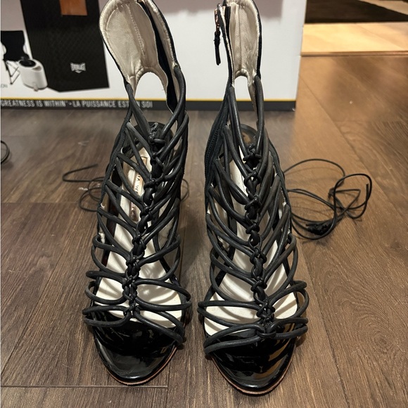 Sophia Webster Shoes - Sophia Webster Black Strappy Heels